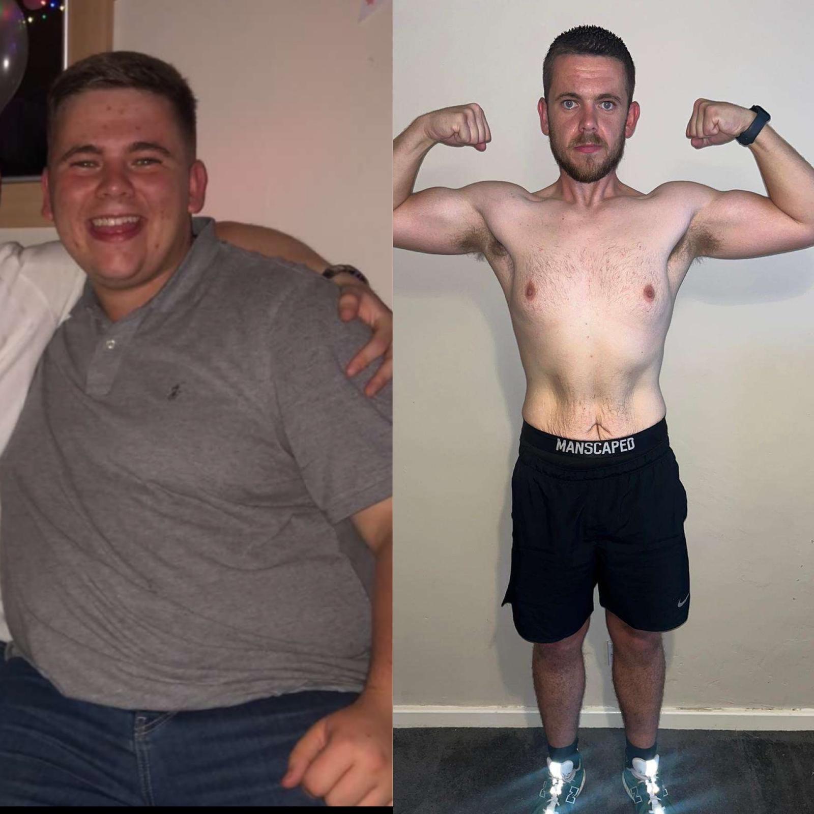 Client transformation before and after collage